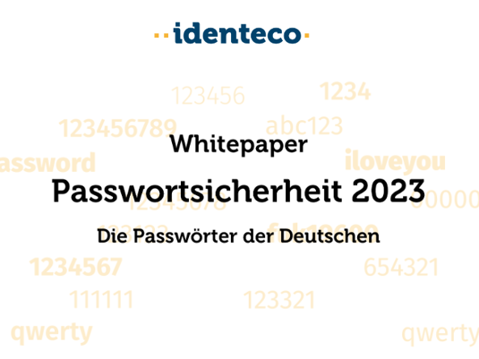 Passwortsicherheit 2023 - Die Passwörter der Deutschen