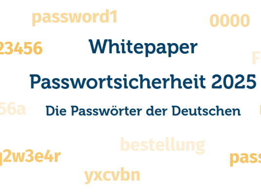 Passwortsicherheit 2025 - Die Passwörter der Deutschen